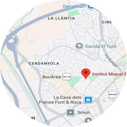 Mapa de localització de l'Institut Miquel Biada